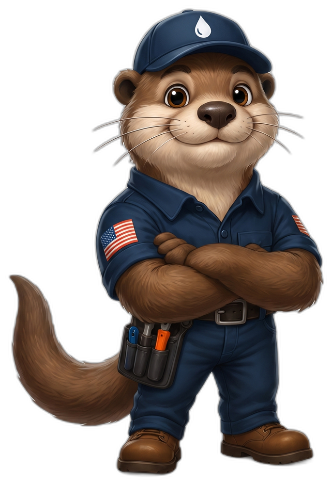 Otto the Otter, the official Sweetwater Plumbing mascot
