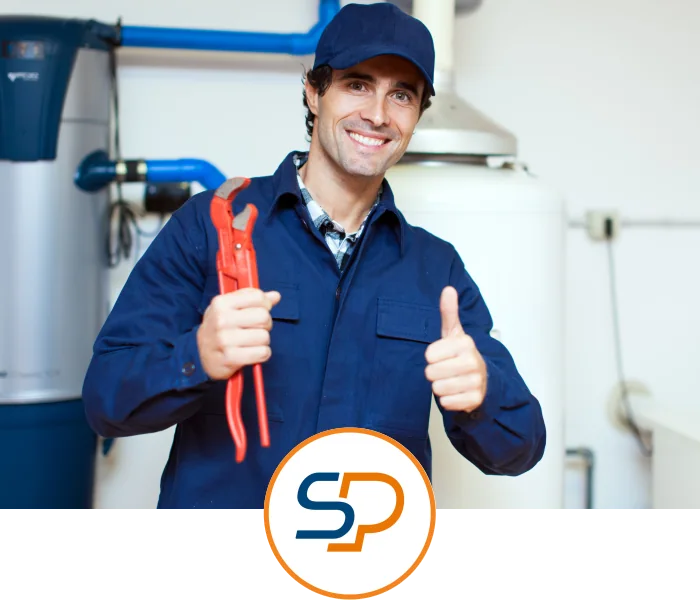Plumber ready for an emergency service call